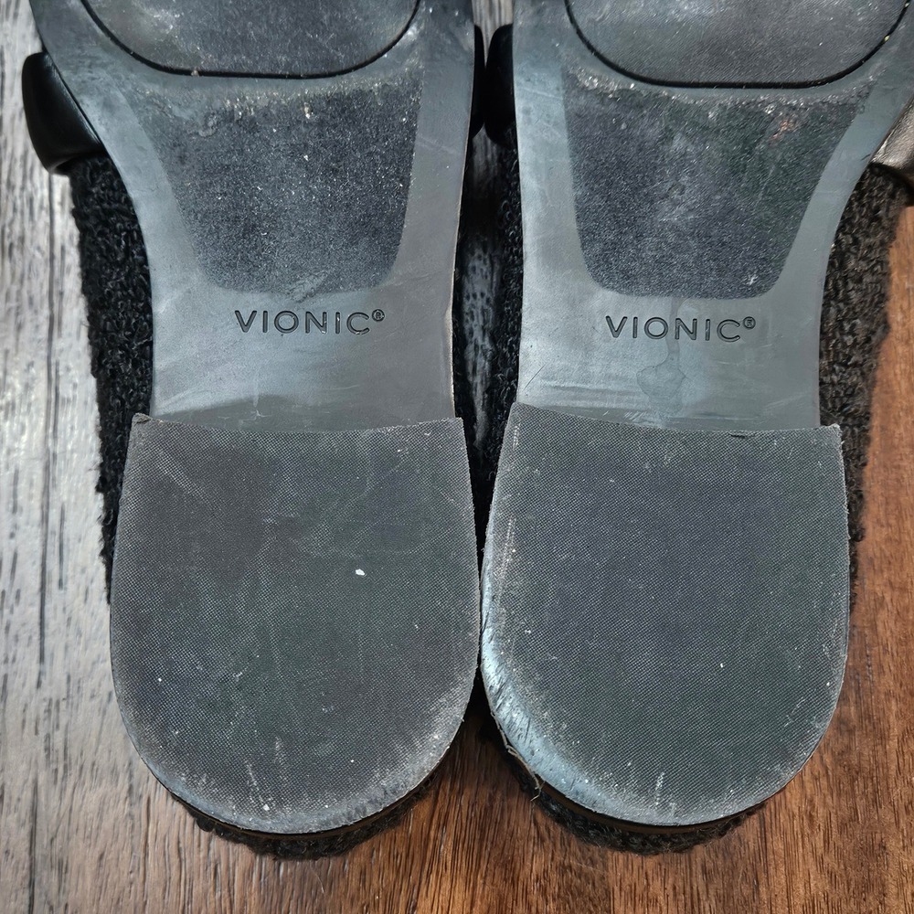 Vionic Mylene Loafer Womens 11 Black Boucle Fabric Orthotic Flats Career Texture - Picture 8 of 10
